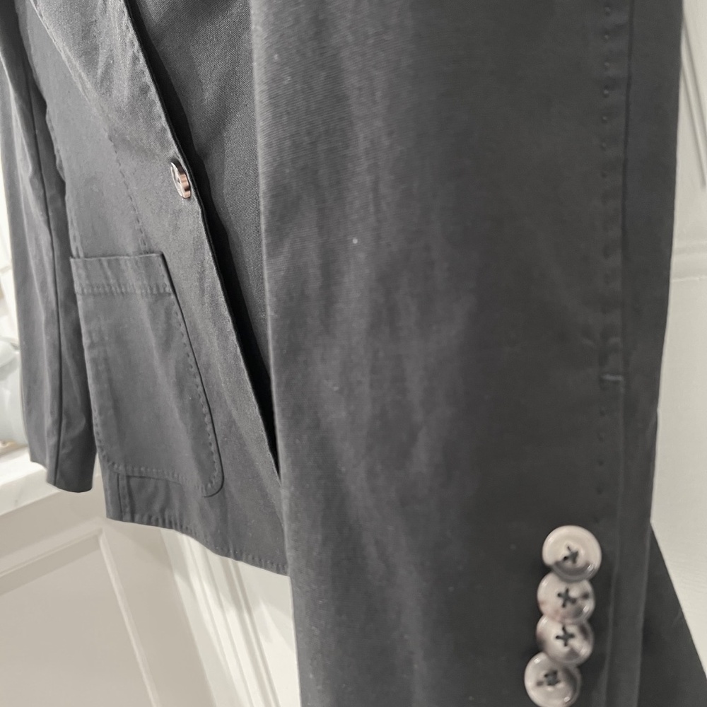 NWT ANN MASHBURN SARAH STRETCH CANVAS JACKET, Black Sz 6 - Picture 5 of 15